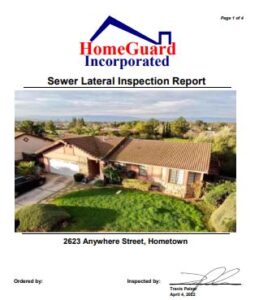 sewer lateral inspection report sample home inspection california